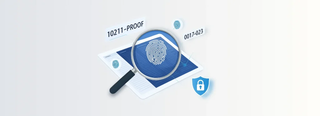 Proof of Record ensures every dataset is backed by a digital fingerprint with secure verification and full traceability